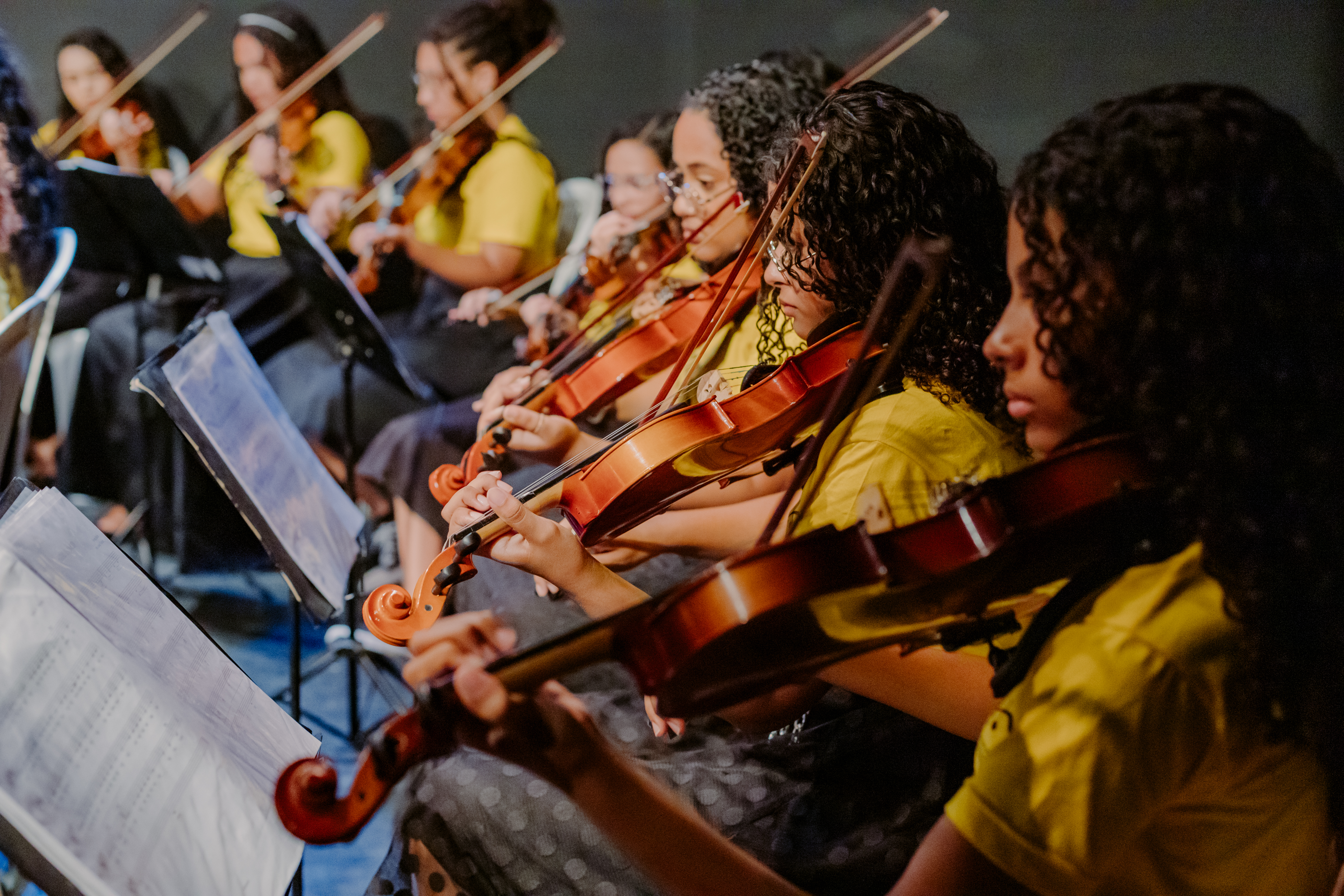 Alunos de violino